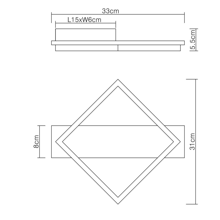 Globo - Plafoniera LED LED/12W/230V
