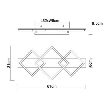 Globo - Plafoniera LED LED/24W/230V