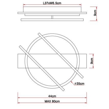 Globo - Plafoniera LED LED/32W/230V