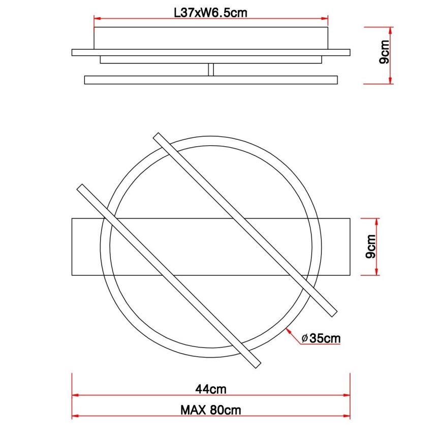 Globo - Plafoniera LED LED/32W/230V