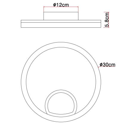 Globo - Plafoniera LED LED/12W/230V