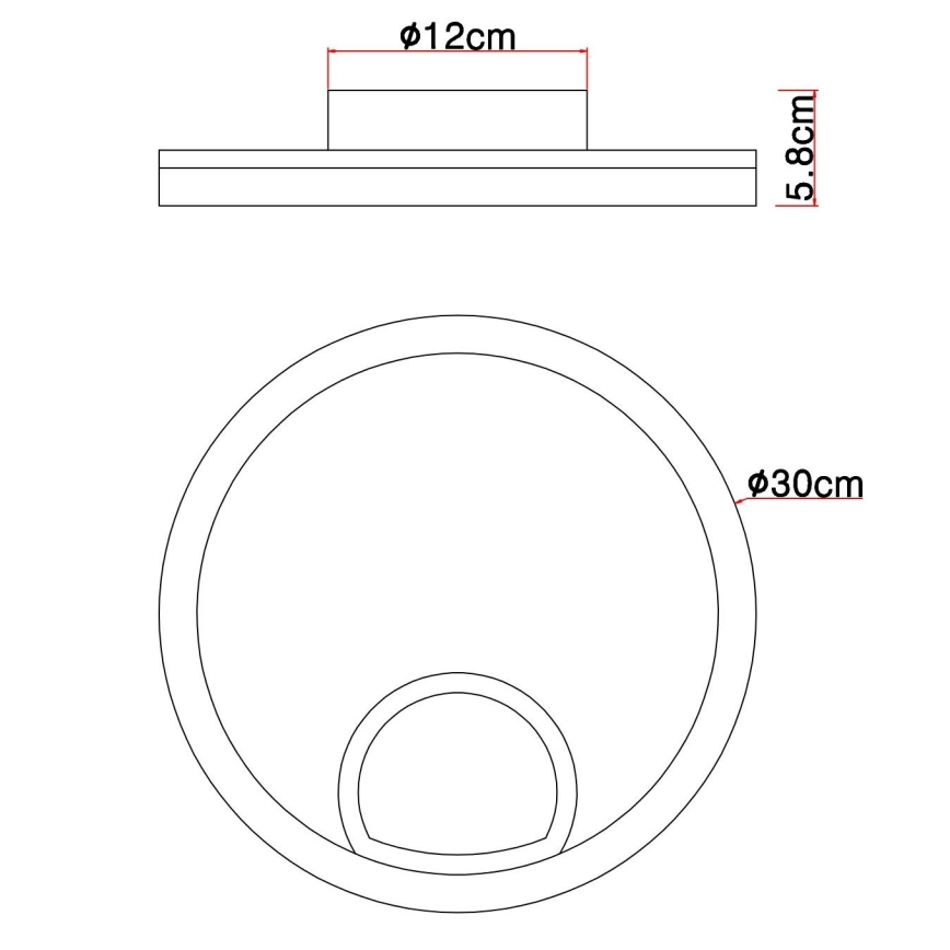 Globo - Plafoniera LED LED/12W/230V