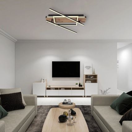 Globo 67299D3 - Plafoniera da soffitto a LED COLLI LED/40W/230V 88x120 cm beige/nero