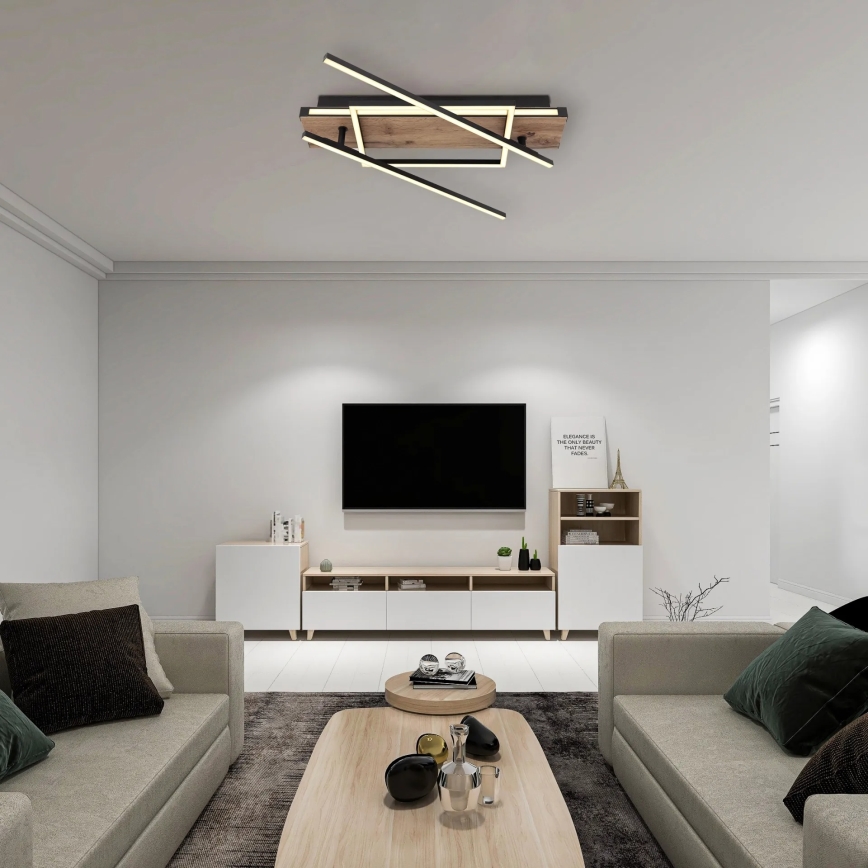 Globo 67299D3 - Plafoniera da soffitto a LED COLLI LED/40W/230V 88x120 cm beige/nero