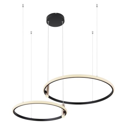 Globo - Lampadario a sospensione con filo LED dimmerabile LED/55W/230V 2700-6000K nero + telecomando