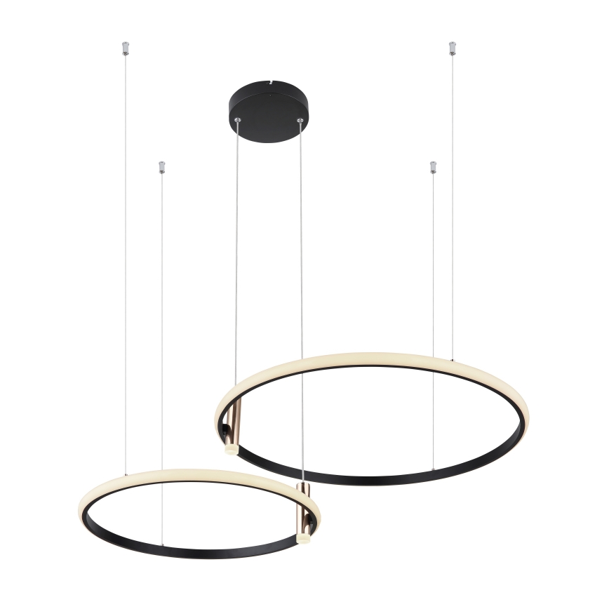 Globo - Lampadario a sospensione con filo LED dimmerabile LED/55W/230V 2700-6000K nero + telecomando