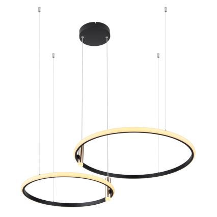 Globo - Lampadario a sospensione con filo LED dimmerabile LED/55W/230V 2700-6000K nero + telecomando