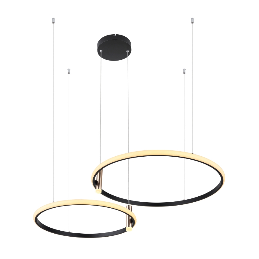Globo - Lampadario a sospensione con filo LED dimmerabile LED/55W/230V 2700-6000K nero + telecomando