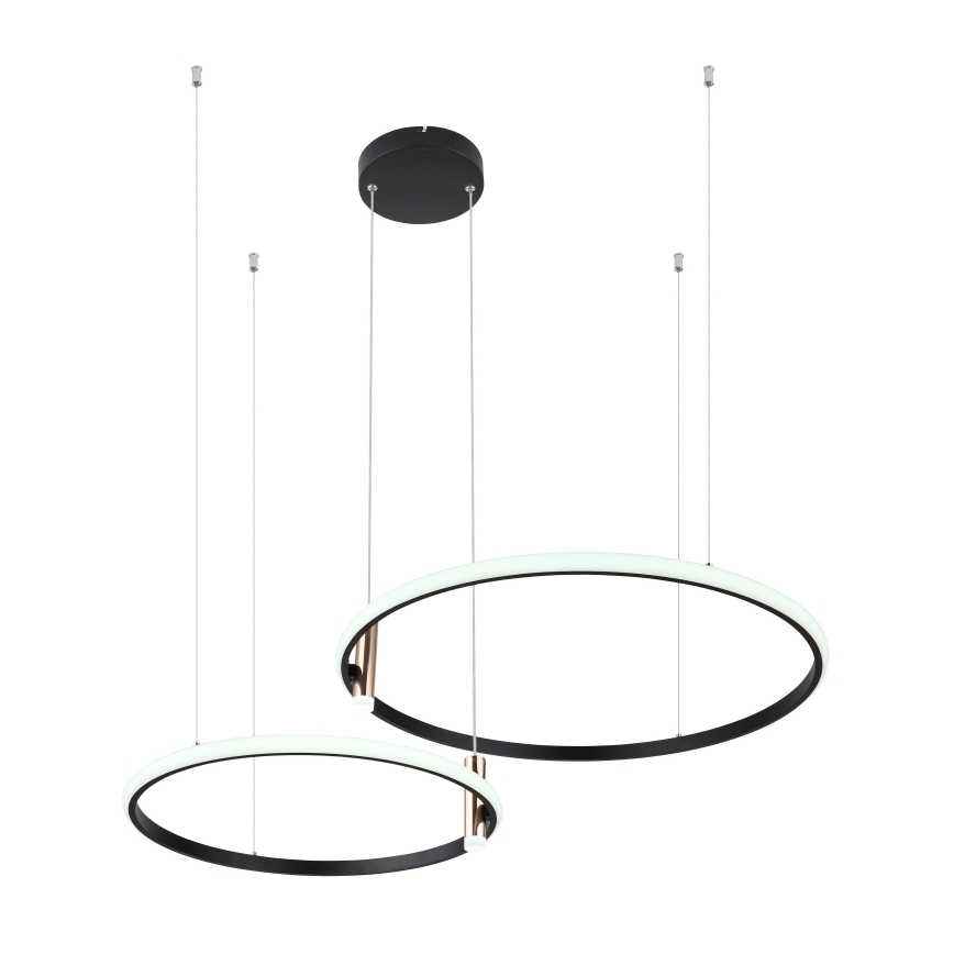 Globo - Lampadario a sospensione con filo LED dimmerabile LED/55W/230V 2700-6000K nero + telecomando