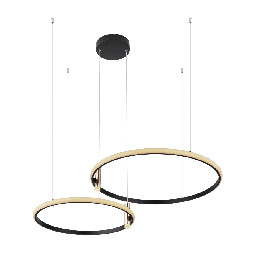 Globo - Lampadario a sospensione con filo LED dimmerabile LED/55W/230V 2700-6000K nero + telecomando