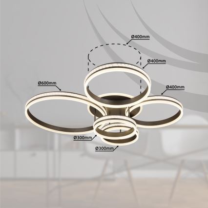 Globo - Plafoniera LED dimmerabile LED/120W/230V 2700K-6000K + telecomando