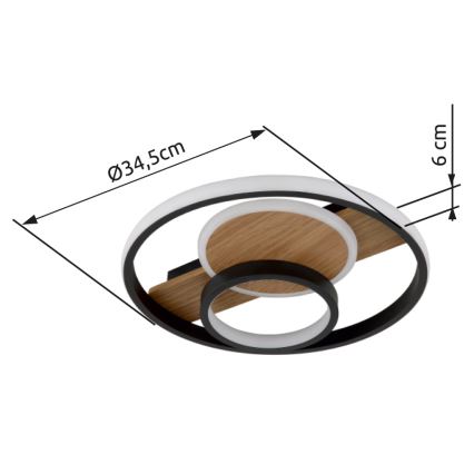 Globo - Plafoniera LED LED/24W/230V