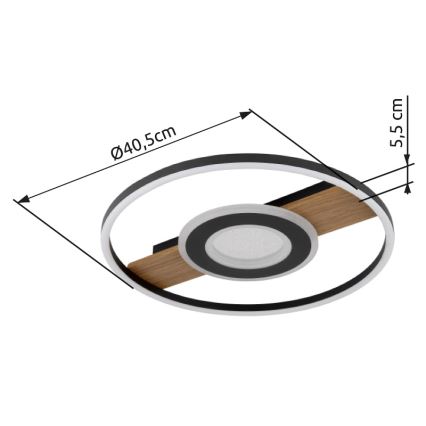 Globo - Plafoniera LED LED/24W/230V