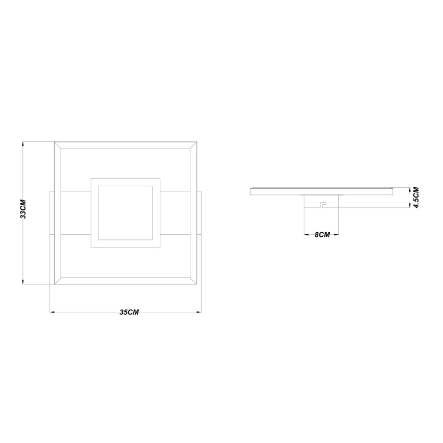 Globo - Plafoniera LED 18W/230V 3000K 35x33 cm