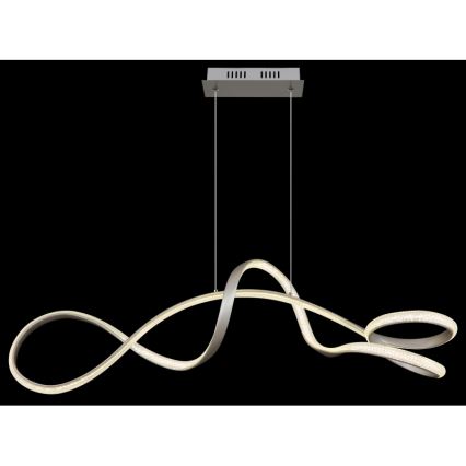 Globo - Lampadario LED a sospensione con filo LED/40W/230V cromo opaco
