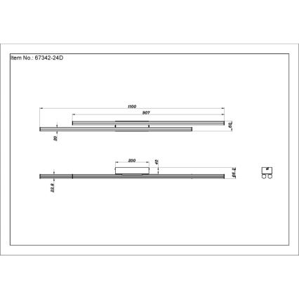 Globo - Plafoniera LED LED/24W/230V 3000K nero