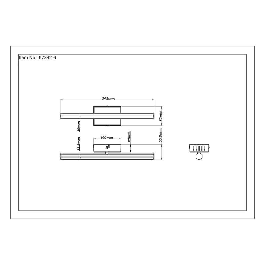Globo - Plafoniera LED LED/6W/230V 3000K nero