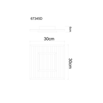 Globo - Lampada da soffitto LED LED/18W/230V 3000K 30x30 cm