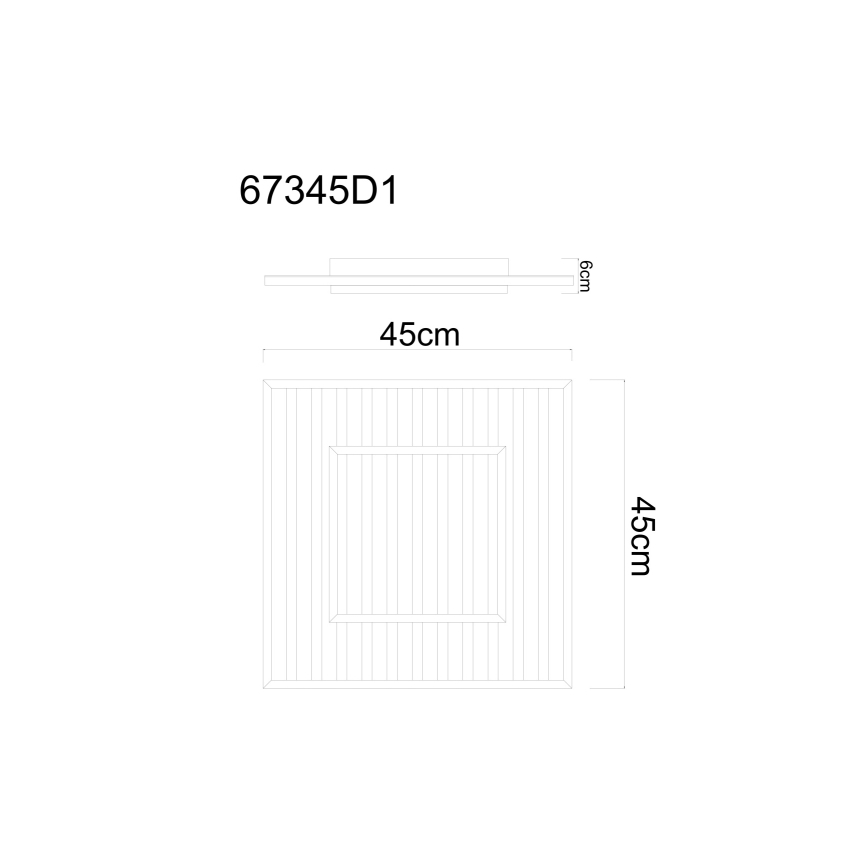 Globo - Lampada da soffitto LED/36W/230V 3000K 45x45 cm