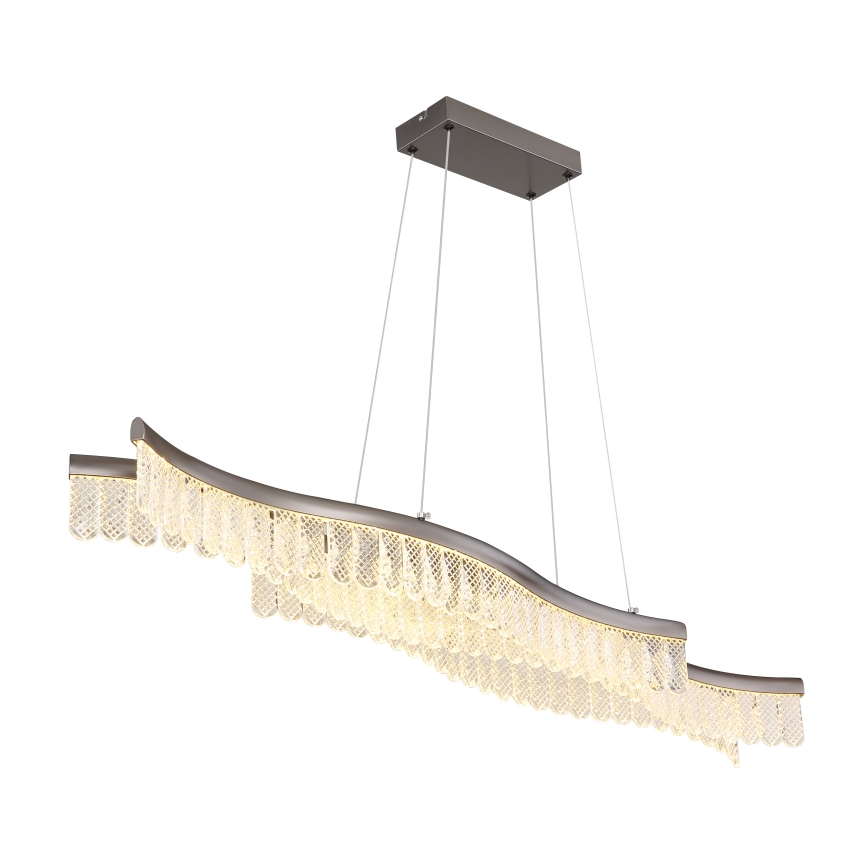 Globo - Lampadario LED a sospensione con filo LED/35W/230V 3200K cromo opaco
