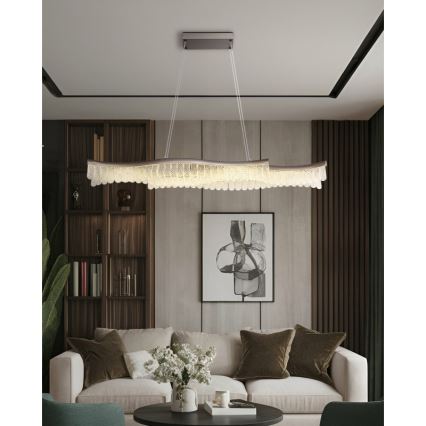 Globo - Lampadario LED a sospensione con filo LED/35W/230V 3200K cromo opaco