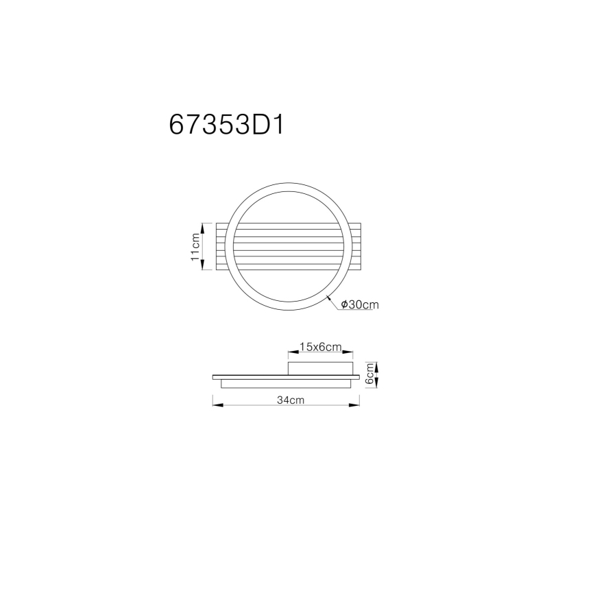 Globo - Plafoniera LED LED/12W/230V 3000K 30x34 cm