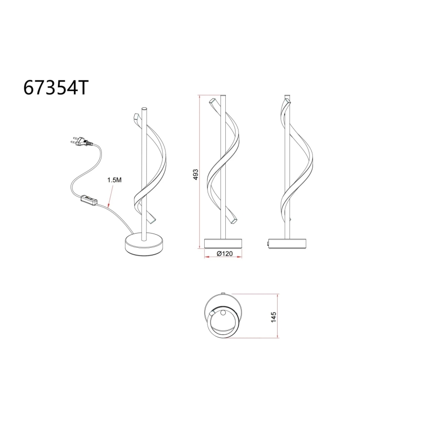 Globo - Lampada da tavolo LED/12,5W/230V 3000K
