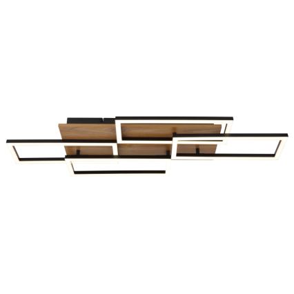 Globo 67359-40 - Lampada da soffitto LED dimmerabile JEFFRY 40W/230V 32,5 x 87,5 cm marrone/nero + telecomando