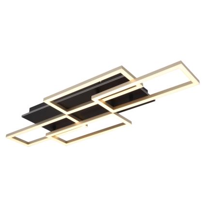 Globo 67359-40A - JEFFRY Lampada da soffitto dimmerabile a LED 40W/230V 32,5x87,5 cm nero + telecomando
