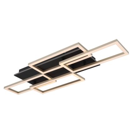 Globo 67359-40A - JEFFRY Lampada da soffitto dimmerabile a LED 40W/230V 32,5x87,5 cm nero + telecomando