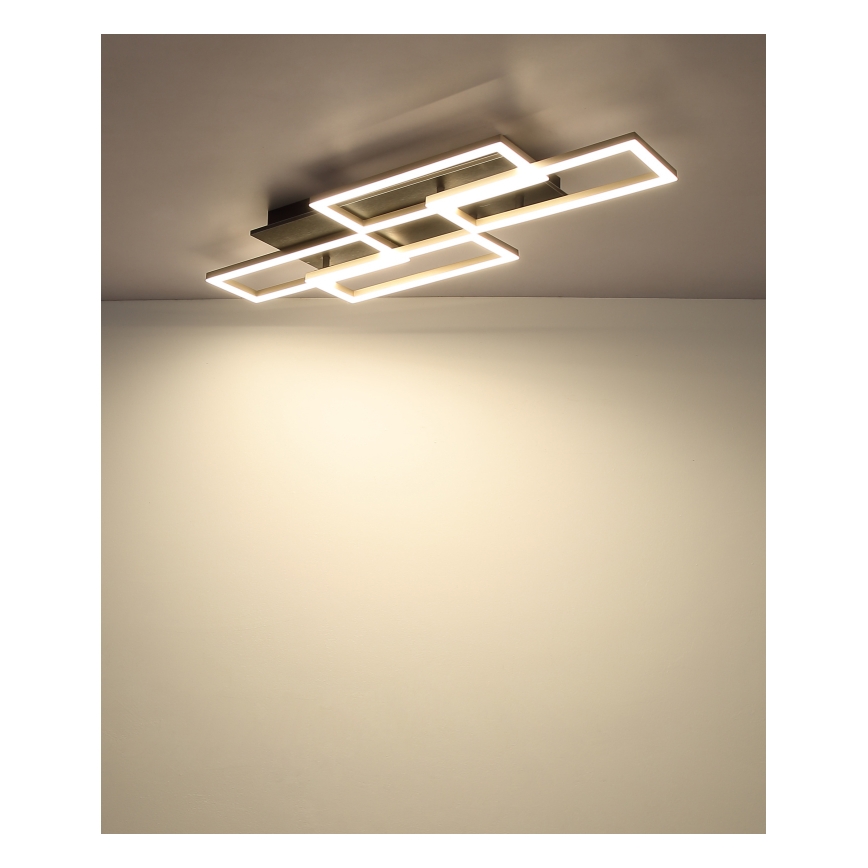 Globo 67359-40A - JEFFRY Lampada da soffitto dimmerabile a LED 40W/230V 32,5x87,5 cm nero + telecomando