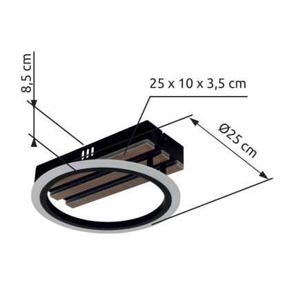 Globo - Plafoniera LED/10W/230V 3000/4200/6000K