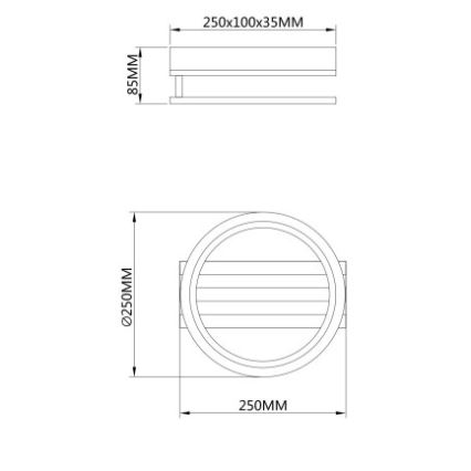 Globo - Plafoniera LED/10W/230V 3000/4200/600K 25x25 cm
