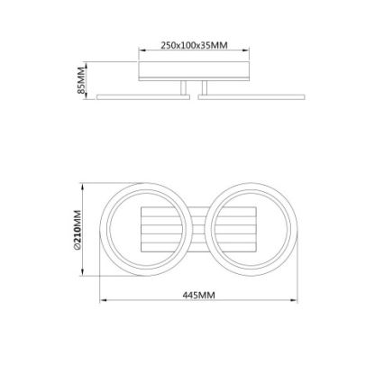 Globo - Plafoniera LED/15W/230V 3000/4200/6000K