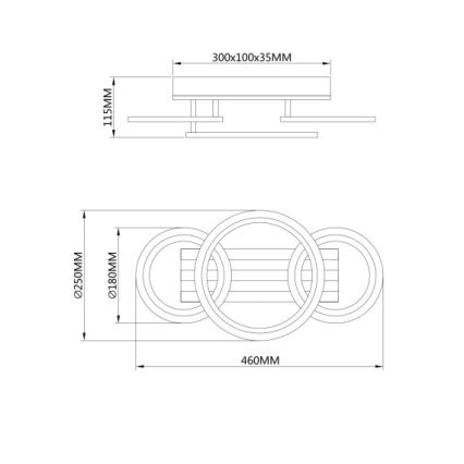 Globo - plafoniera LED LED/21W/230V 3000/4200/6000K