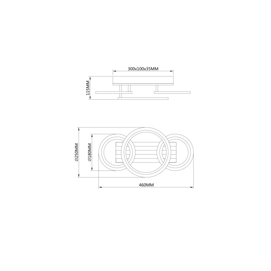 Globo - Plafoniera LED/21W/230V 3000/4200/600K 25x46 cm