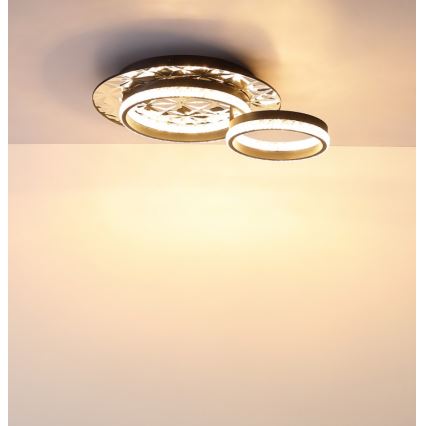 Globo - Plafoniera LED LED/24W/230V 3000K 40x50,5 cm nero/cromo lucido