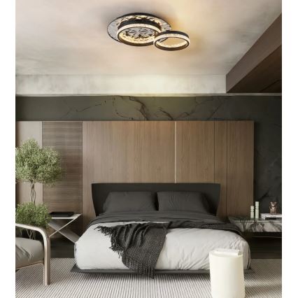 Globo - Plafoniera LED LED/24W/230V 3000K 40x50,5 cm nero/cromo lucido