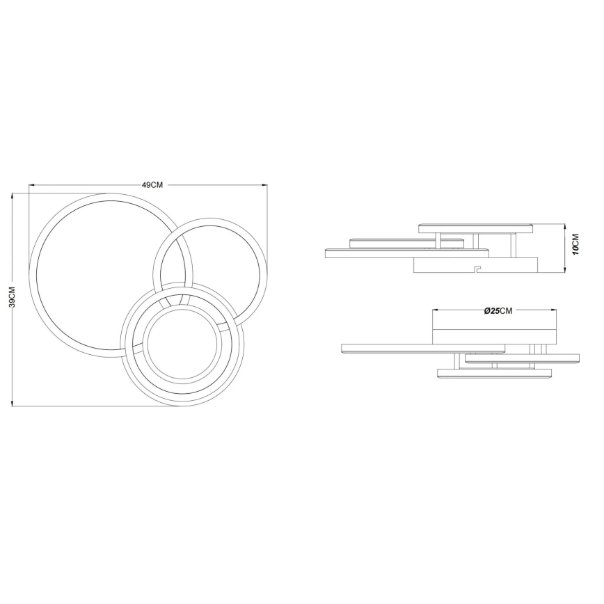 Globo - Plafoniera a LED/40W/230V 3000K 49x39 cm