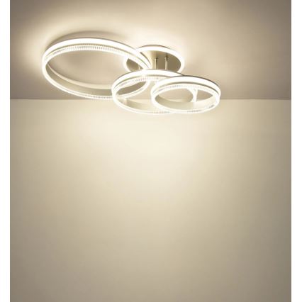Globo - Plafoniera dimmerabile a LED/72W/230V 2700-6000K argento + telecomando