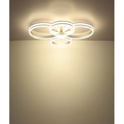 Globo - Plafoniera LED dimmerabile 90W/230V 2700-6000K argento + telecomando