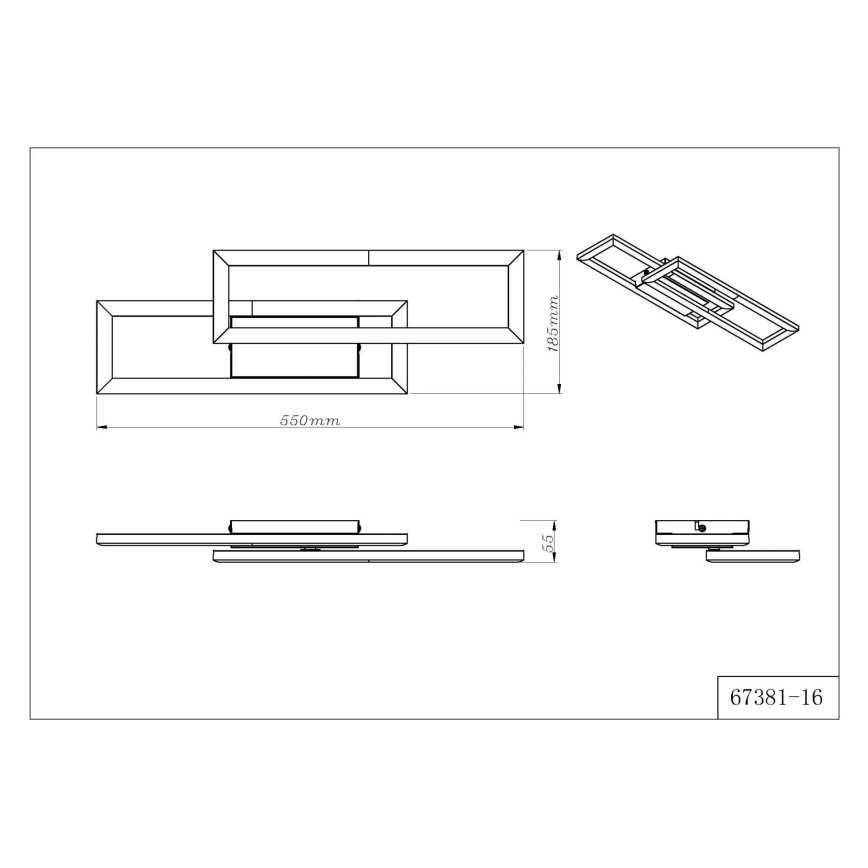 Globo - Plafoniera LED/16W/230V 3000/4000/6000K