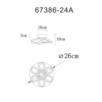 Globo - Lampada da soffitto LED/24W/230V 2700/4000/6000K diam. 26 cm nero
