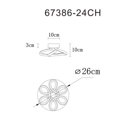 Globo - Plafoniera LED LED/24W/230V 2700/4000/6000K diametro 26 cm oro