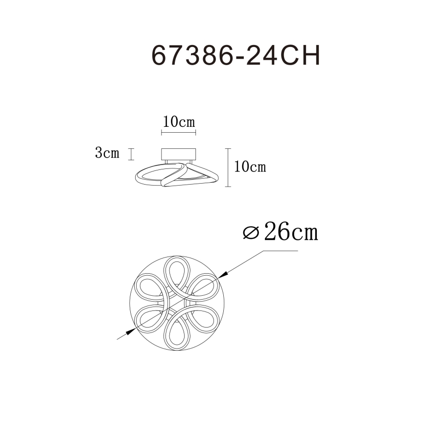 Globo - Plafoniera LED LED/24W/230V 2700/4000/6000K diametro 26 cm oro