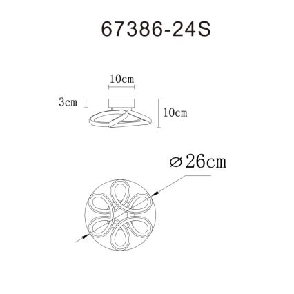 Globo - Plafoniera LED LED/24W/230V 2700/4000/6000K diametro 26 cm cromo opaco