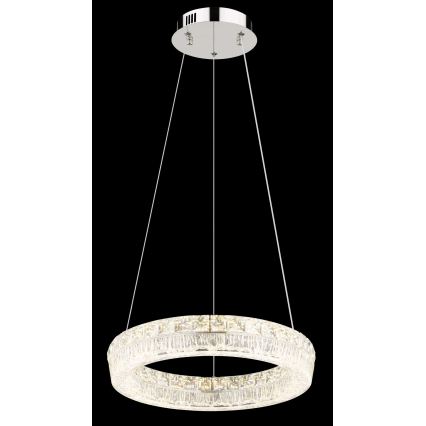 Globo - Lampadario LED dimmerabile a sospensione su cavo LED/24W/230V 2700-6000K trasparente + telecomando