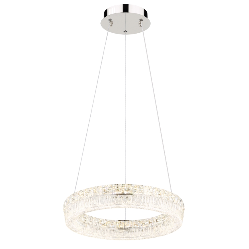 Globo - Lampadario LED dimmerabile a sospensione su cavo LED/24W/230V 2700-6000K trasparente + telecomando