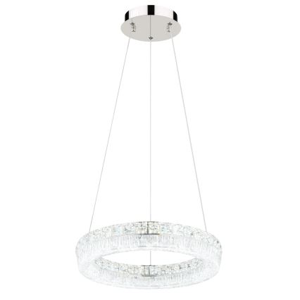 Globo - Lampadario LED dimmerabile a sospensione su cavo LED/24W/230V 2700-6000K trasparente + telecomando