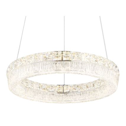 Globo - Lampadario LED dimmerabile a sospensione su cavo LED/24W/230V 2700-6000K trasparente + telecomando